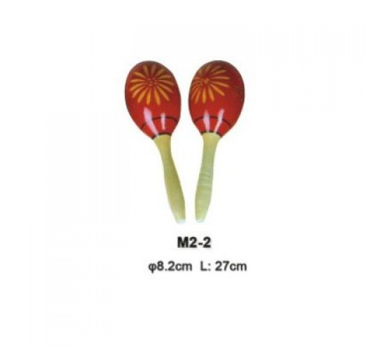 Fleet M2-2 Деревянные маракасы на ручке, диаметр 8.2cм, длина 27см