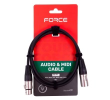 Force FMC-14/1 шнур микрофонный XLR (F) - XLR (M),  длина 1м.