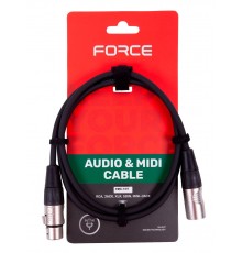 Force FMC-14/1 шнур микрофонный XLR (F) - XLR (M),  длина 1м.