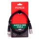 Force FMC-14/1 шнур микрофонный XLR (F) - XLR (M),  длина 1м.