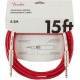 Fender 15 Original Instr. Cable FRD Fiesta Red инструментальный кабель, красный, длина 4.5м