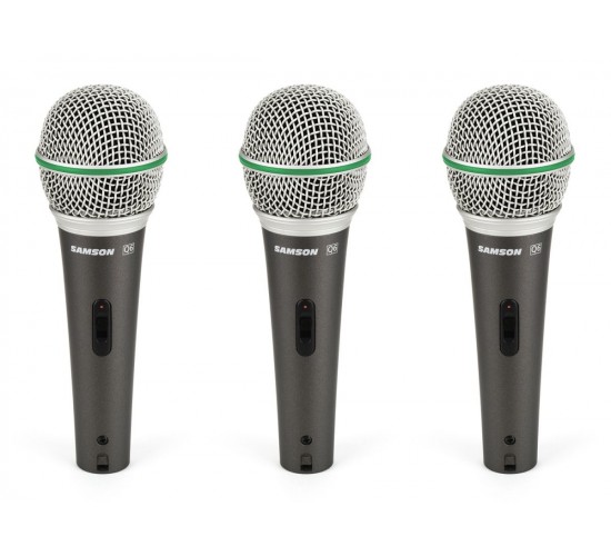 Samson Q6 3 Pack комплект из 3 микрофонов Q6 в кейсе для переноски и хранения