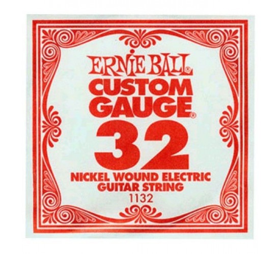 Ernie Ball 1132 струна для электро и акустических гитар. никель, в оплётке, калибр .032