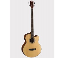 Cort SJB5F-NS Acoustic Bass Series электроакустическая бас-гитара, с вырезом, цвет натуральный