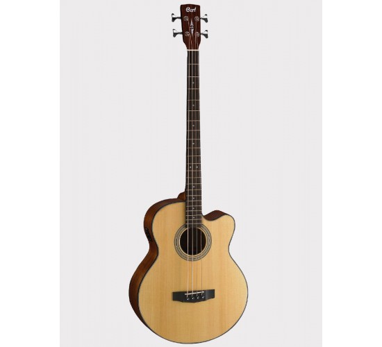 Cort SJB5F-NS Acoustic Bass Series электроакустическая бас-гитара, с вырезом, цвет натуральный