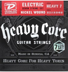Dunlop DHCN1060-7 Heavy Core Комплект струн для 7-струнной электрогитары, никелированные, 10-60