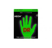 DR NGE-11 Струны для электрогитары NEON Green Electric 11-50, зелёный неон