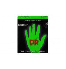 DR NGE-11 Струны для электрогитары NEON Green Electric 11-50, зелёный неон