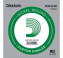 D'Addario NW038 Nickel Wound Отдельная струна для электрогитары, никелированная, .038