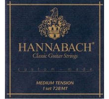 Hannabach 728MT Custom Made Black Комплект струн для классической гитары, среднее натяжение