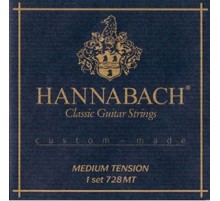 Hannabach 728MT Custom Made Black Комплект струн для классической гитары, среднее натяжение