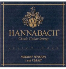 Hannabach 728MT Custom Made Black Комплект струн для классической гитары, среднее натяжение