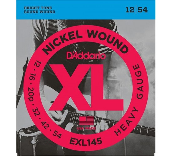 D'Addario EXL145 XL NICKEL WOUND Струны для электрогитары Heavy 12-54