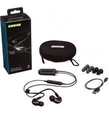 Shure SE215-K+BT2-EFS беспроводные внутриканальные Bluetooth наушники с одним динамическим драйвером, прозрачные черные
