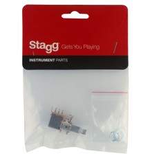 Stagg SP-PUSHPOT250B линейный потенциометр push/pull, 250к