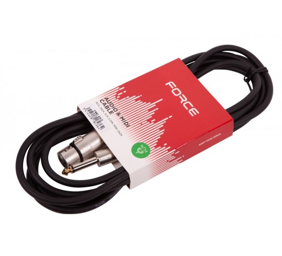 Force FMC-03/3 шнур микрофонный, jack (mono) - XLR (F), 3 м