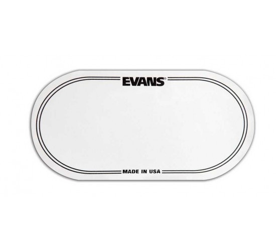 Evans EQPC2 Наклейка на рабочий пластик бас-барабана, прозрачная, двойная педаль, овальная