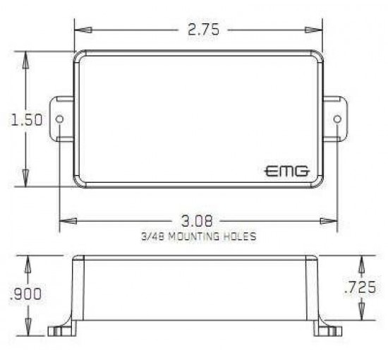 EMG 85 LS IVORY активный звукосниматель «хамбакер», Alnico, слоновая кость