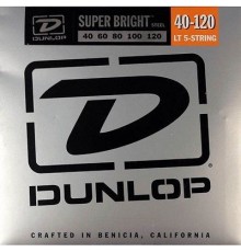 Dunlop DBSBS40120 Super Bright Комплект струн для 5-струнной бас-гитары, нерж.сталь, Light, 40-120