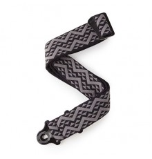 Planet Waves 50BAL03 Auto Lock Ремень для гитары, с блокировкой, черный, геометрический рисунок