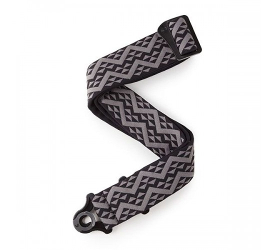 Planet Waves 50BAL03 Auto Lock Ремень для гитары, с блокировкой, черный, геометрический рисунок
