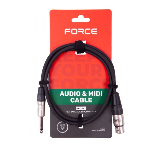 Force FMC-15/1 Профессиональный микрофонный/коммутационный шнур XLR(F) - стерео джек (TRS)
