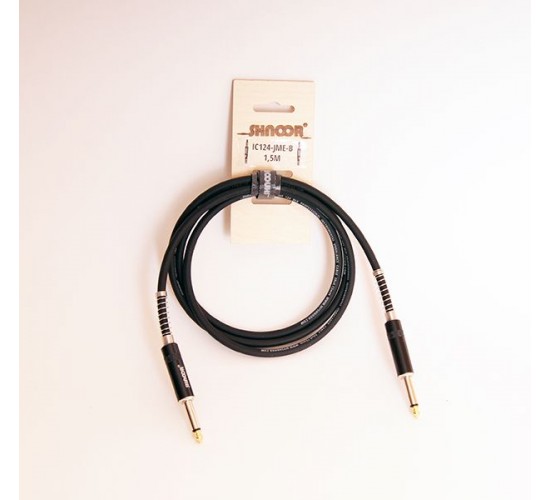 Shnoor IC124-JMe-B-1,5m Кабель инструментальный, 6.35мм моно, 1,5м