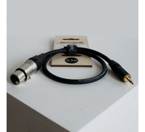 Shnoor MJXF-0,5m Кабель соединительный XLR3f-3.5мм, стерео, 50см