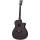 Schecter Deluxe Acoustic акустическая гитара, цвет черный, выставочный образец