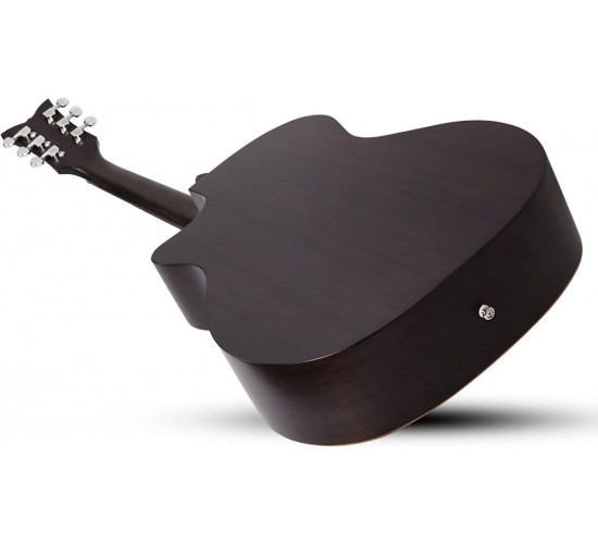 Schecter Deluxe Acoustic акустическая гитара, цвет черный, выставочный образец