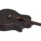 Schecter Deluxe Acoustic акустическая гитара, цвет черный, выставочный образец