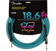 Fender 18.6' Professional Inst Glow in the Dark инструментальный кабель, Blue, 5.5м