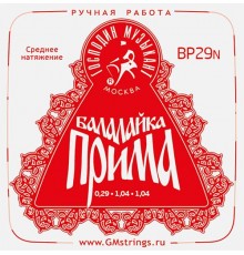 Господин Музыкант BP29N PROFI «Красная» Комплект струн для балалайки прима сталь/нейлон