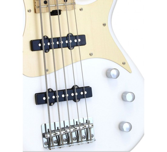 Aria RSB-618/5 WH бас-гитара 5-ти струнная, цвет белый