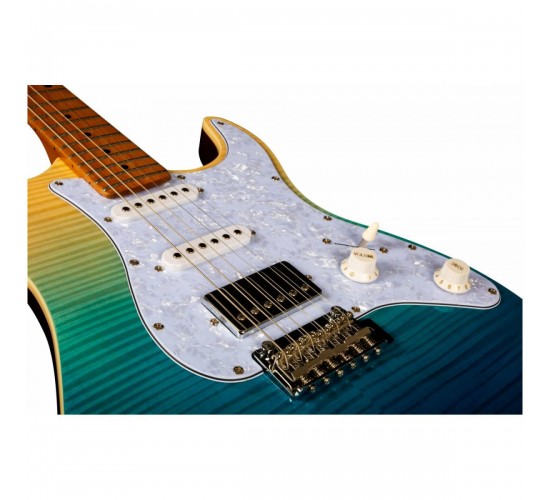 JET JS-450 TBL электрогитара, Stratocaster, HSS, tremolo, цвет прозрачный синий