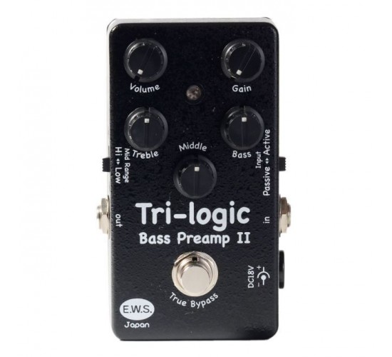E.W.S. Tri-logic Bass Preamp II педаль для бас-гитары - предусилитель, овердрайв, выставочный образец