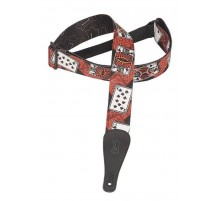 Levy's MPS2-083 ремень для гитары, ширина 5 см, цвет черный рисунок карты, полиэстер