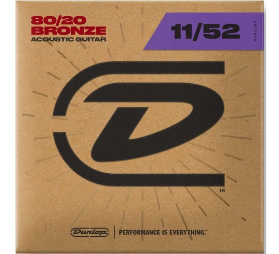 Dunlop DAB1152 струны для акустической гитары из бронзы 11-52