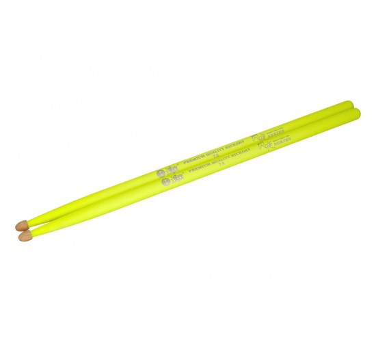 HUN 10101003009 Fluorescent Series 7A Барабанные палочки, желтые, орех гикори
