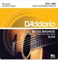 D'Addario EJ14 BRONZE 80/20 Струны для акустической гитары 12-56