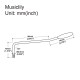 Musiclily MX2205CR Рычаг тремоло Squier Strat Style, хром/белый