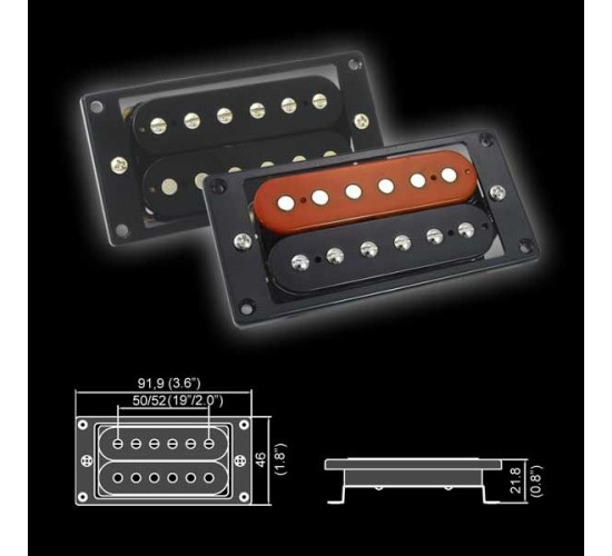 Belcat BH-23Bridge-BK Звукосниматель магнитный, хамбакер, бриджевый, черный
