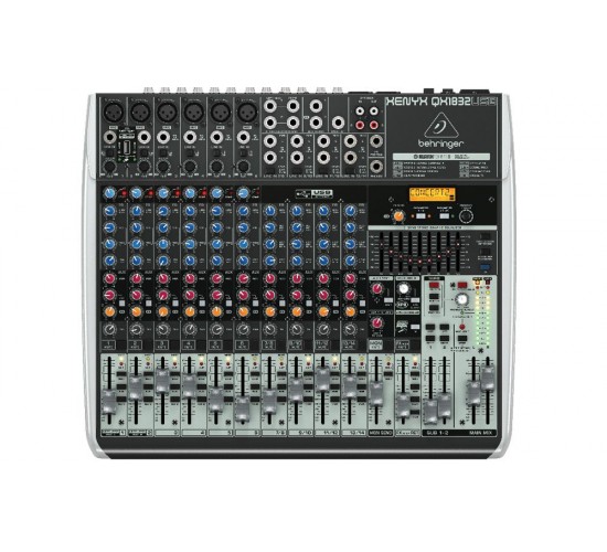 Behringer QX1832USB микшер, 18 каналов, USB/аудио интерфейс, мик предусил и компр, 9 EQ, Multi FX