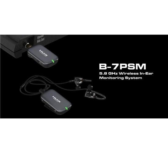 Nux B-7PSM Беспроводная система ушного мониторинга, 5.8GHz