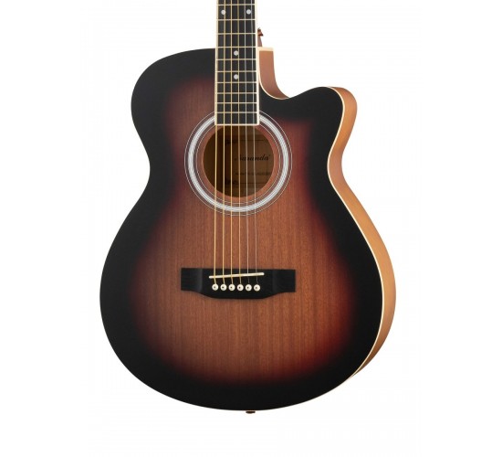 Naranda HS-4040-MAS Акустическая гитара, с вырезом, красный санберст