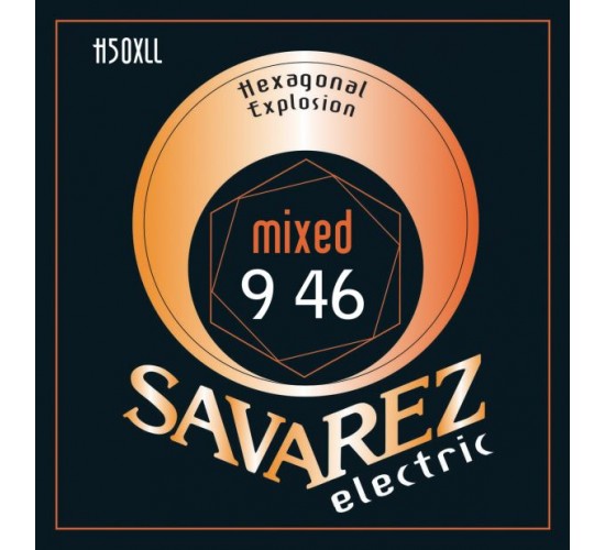 Savarez H50XLL Hexagonal Explosion Комплект струн для электрогитары, никелированные, 9-46
