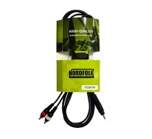 NordFolk NYC028 3M кабель Minijack stereo - 2 x RCA, литые разъемы,