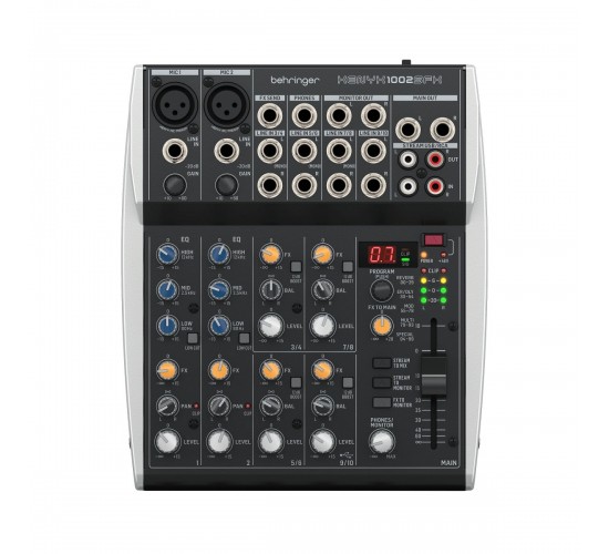 Behringer XENYX 1002SFX аналоговый микшер премиум-класса, 10 каналов, USB, DSP от Klark Teknik