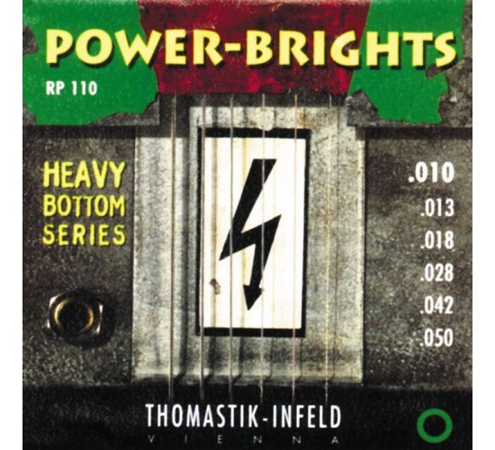 Thomastik RP110 Power-Brights Heavy Bottom Комплект струн для электрогитары, 10-50