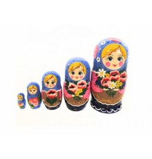 Хохлома LHM10196 Матрешка «Маковый букет» 5 кукольная